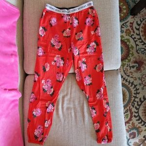 Victoria's Secret Red Rose Pajama Jogger